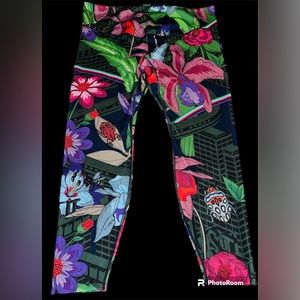 Nike Women One Ivón Clash Printed Leggings Mid Rise 2X